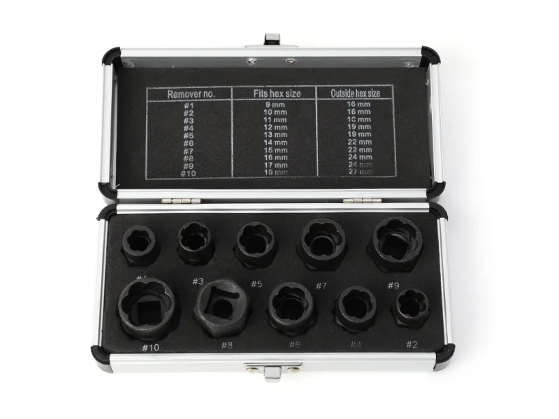 10個の剥ぎ取りナット抽出器セット