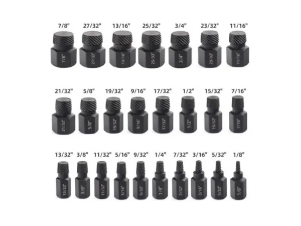 25個の損傷したボルトナットネジリムーバーセット