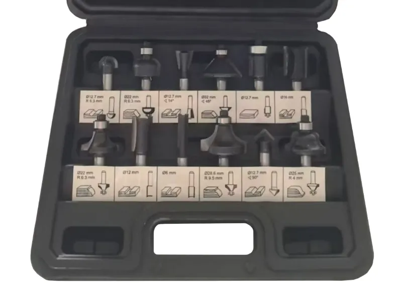 ルータービット12本セット(ブラック仕上げ)